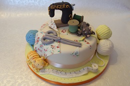 sewing machine birthday cake